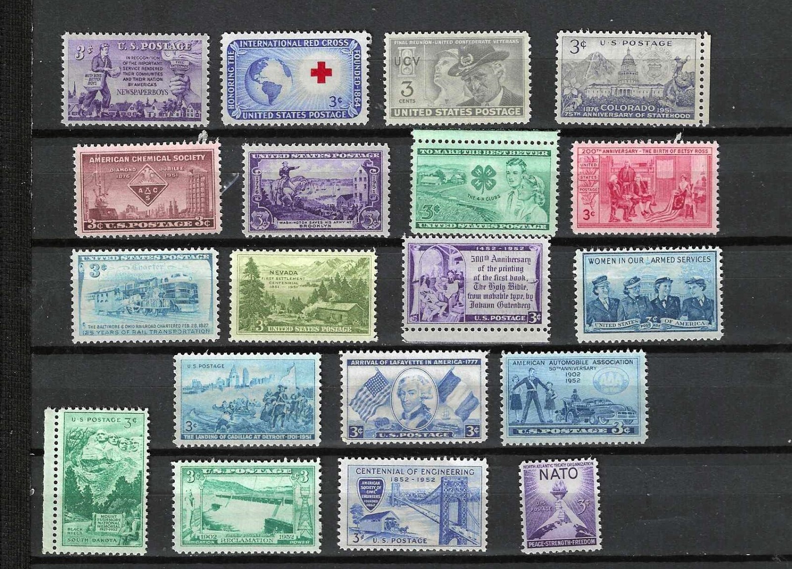 1951 -1952 US Commemorative Year Set Stamps SC# 998-1016 MNH 1951 -1952 US Commemorative Year Set Stamps SC# 998-1016 MNH
