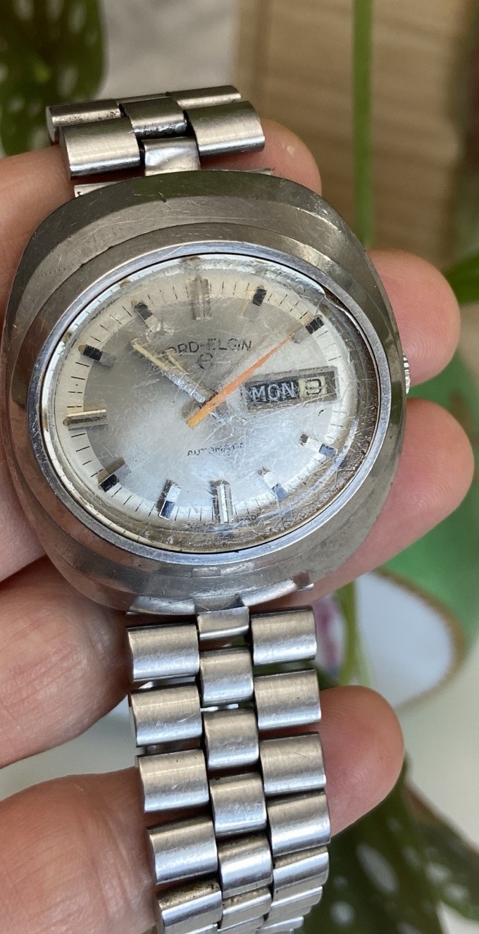 Vintage Lord Elgin Stainless Still Watch Automatic Swiss Men’s Runs Vintage Lord Elgin Stainless Still Watch Automatic Swiss Men’s Runs