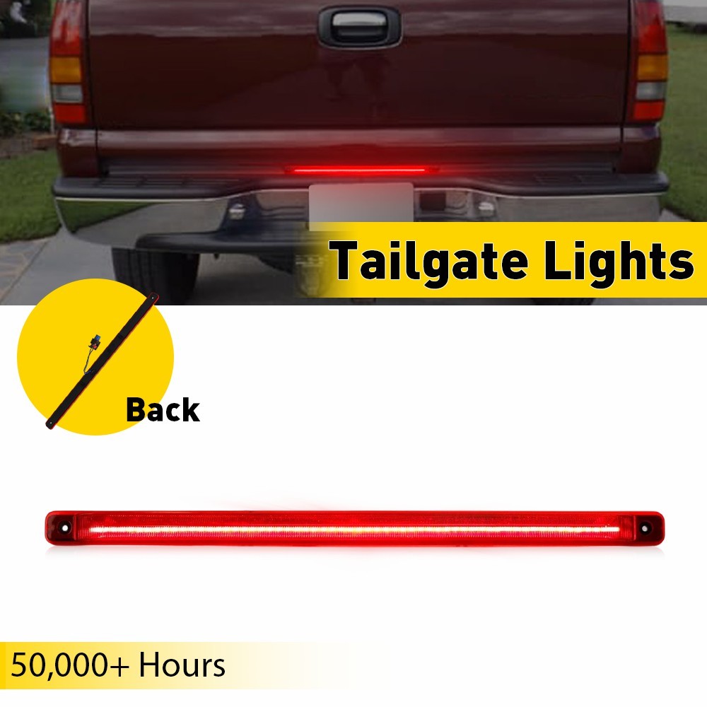 For 2001-2014 Chevy Silverado 2500HD 3500HD LED Rear Tailgate Brake Light Bar EA
