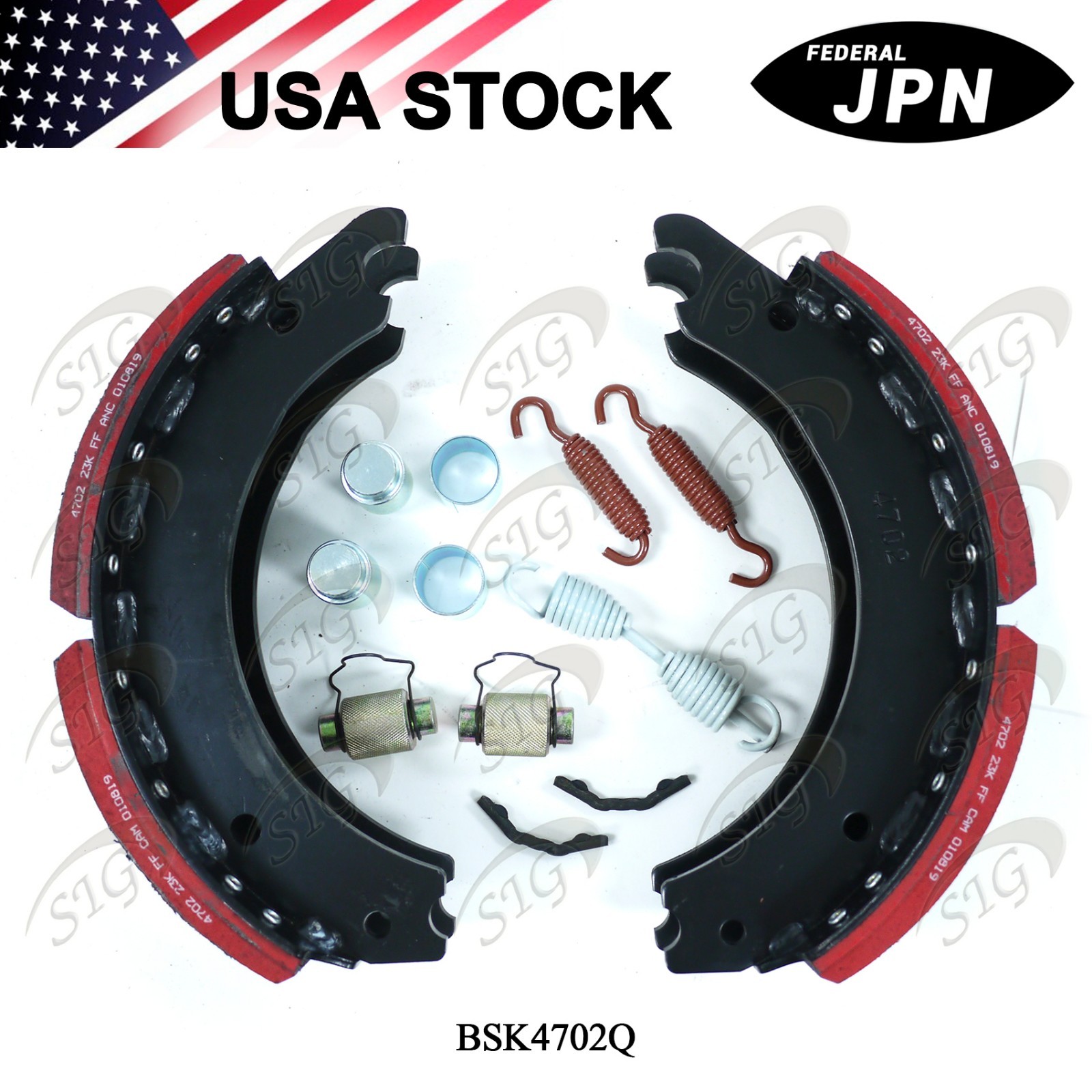 NEW 4702Q 15” x 4” Brake Shoe Box Kit Meritor 23K w/ 2x Shoes 1x Kit Ref# E9064 NEW 4702Q 15” x 4” Brake Shoe Box Kit Meritor 23K w/ 2x Shoes 1x Kit Ref# E9064