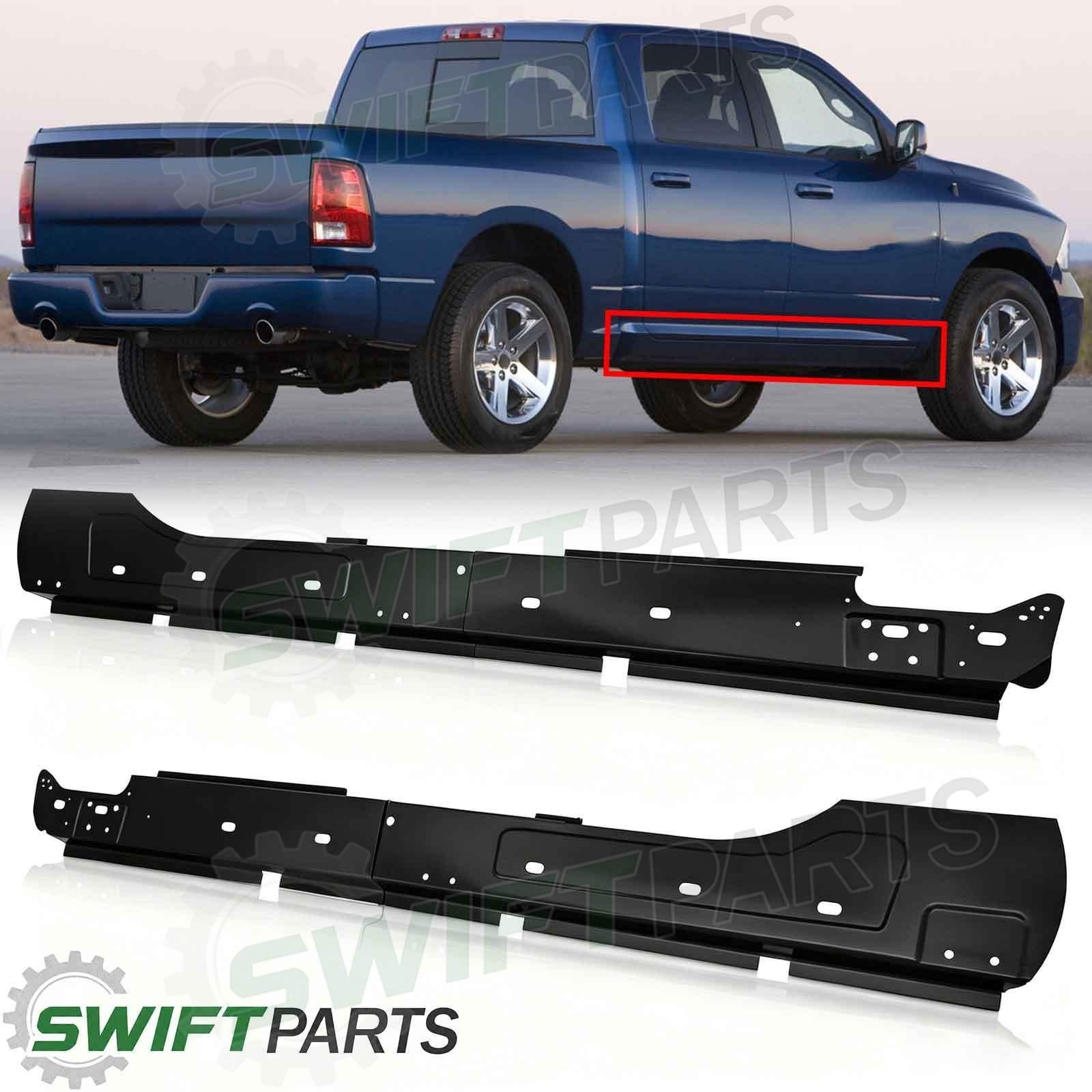 Inner Rocker Panels Left+Right Side For 2009-2018 Ram 1500 2500 3500 Crew Cab