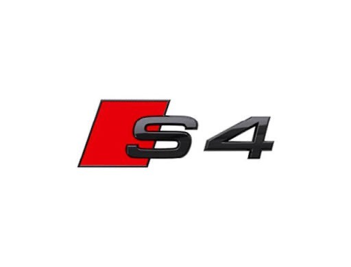 Gloss Black S4 Trunk Emblem Rear Badge Decal For Audi