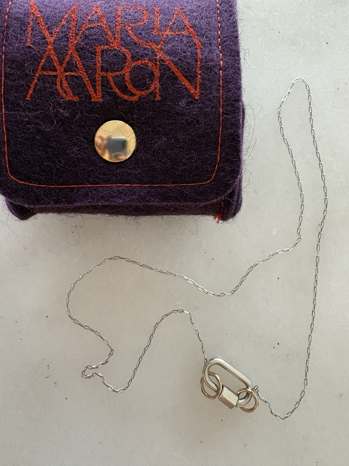 Marla Aaron 10ktWG & 18kYG 15 in necklace & SS Baby Lock set. Comes with pouch Marla Aaron 10ktWG & 18kYG 15 in necklace & SS Baby Lock set. Comes with pouch