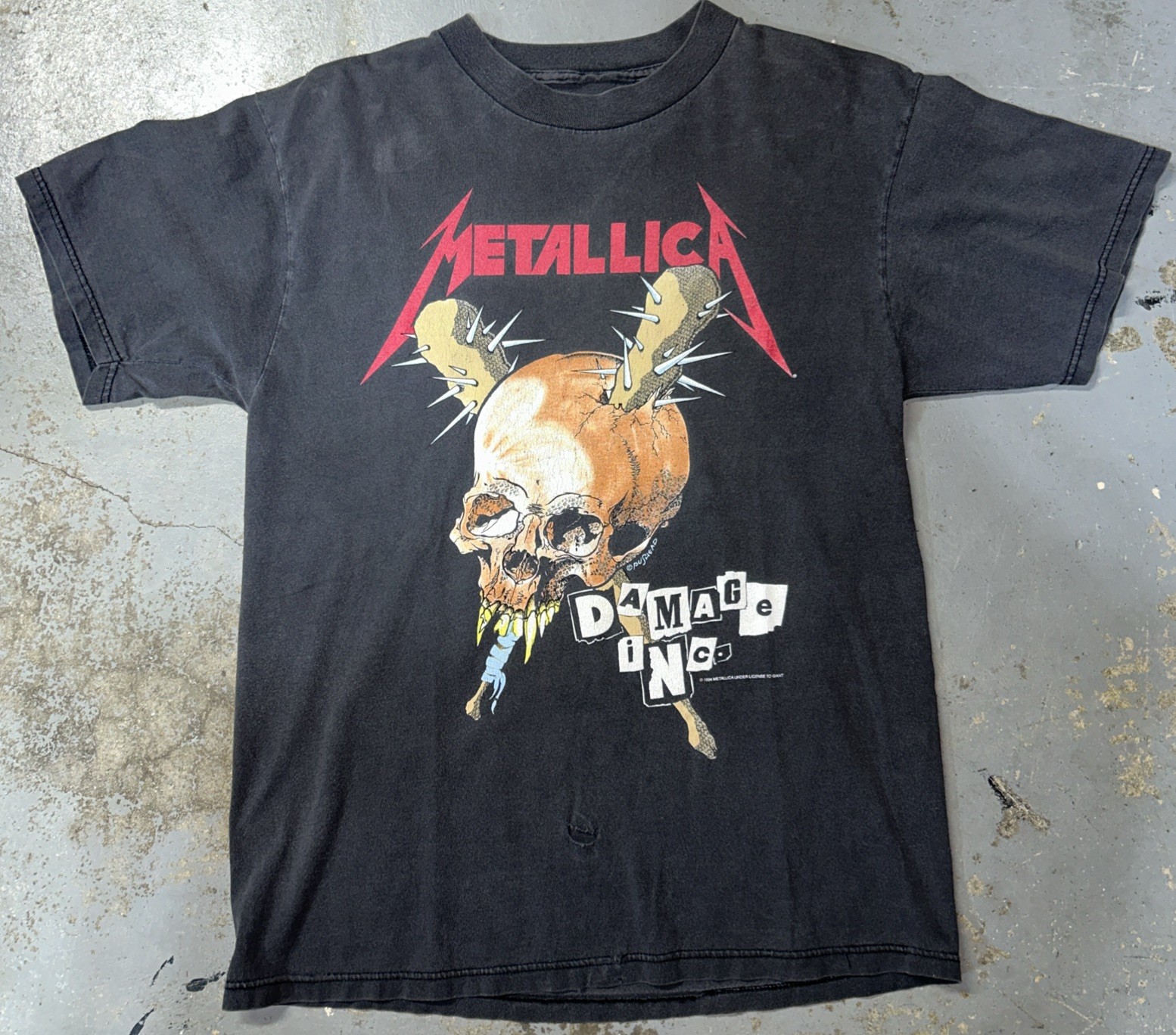 Vintage Metallica Damage Inc Tour 1994 Giant Pushead Band Shirt Vintage Metallica Damage Inc Tour 1994 Giant Pushead Band Shirt