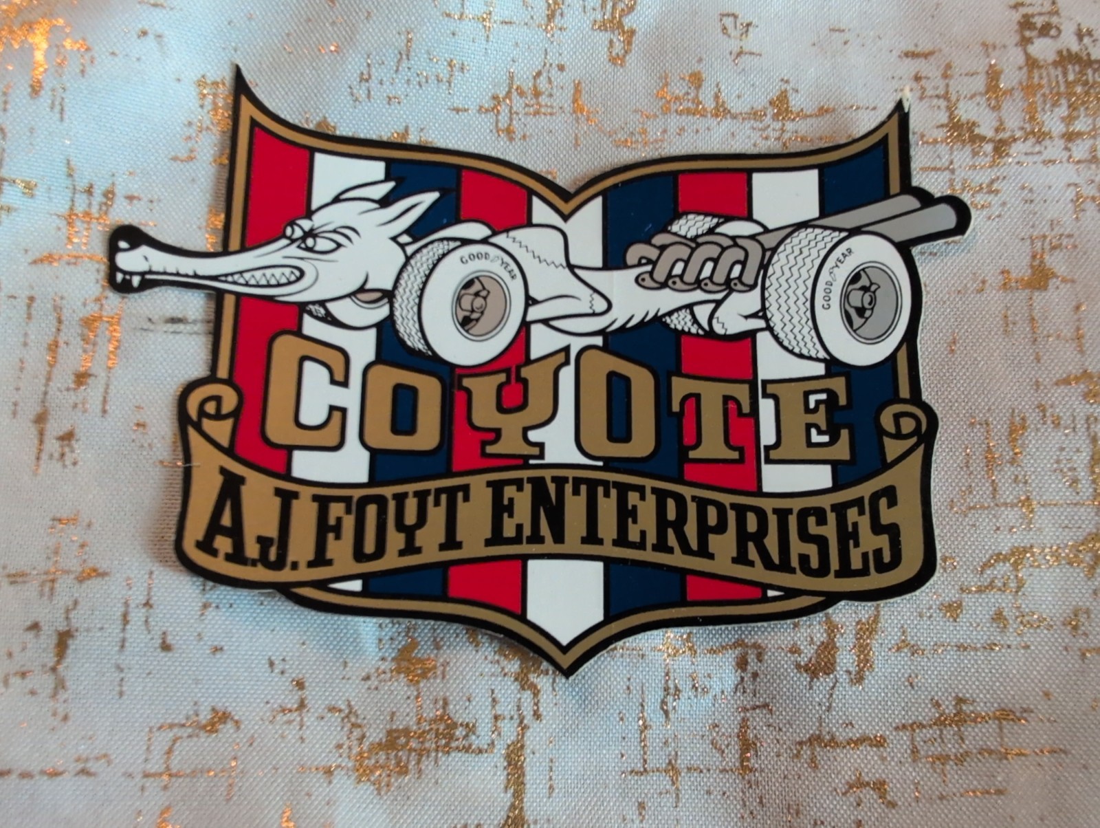 Coyote A.J. Foyt Enterprises Good Year Decal Sticker VTG RARE 5