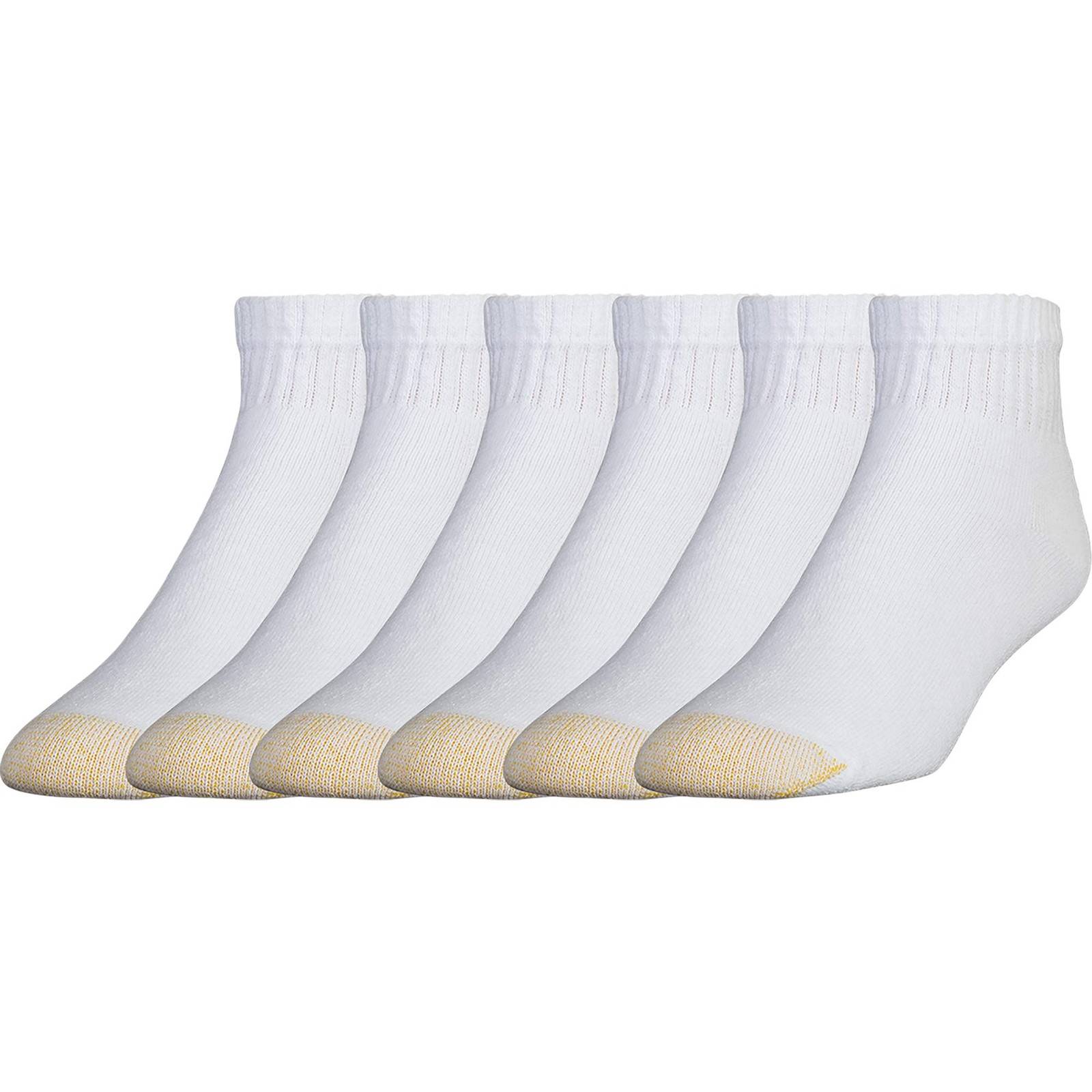 Goldtoe Men\'s 656P Cotton Ankle Athletic Socks, Multipairs, White (6-P