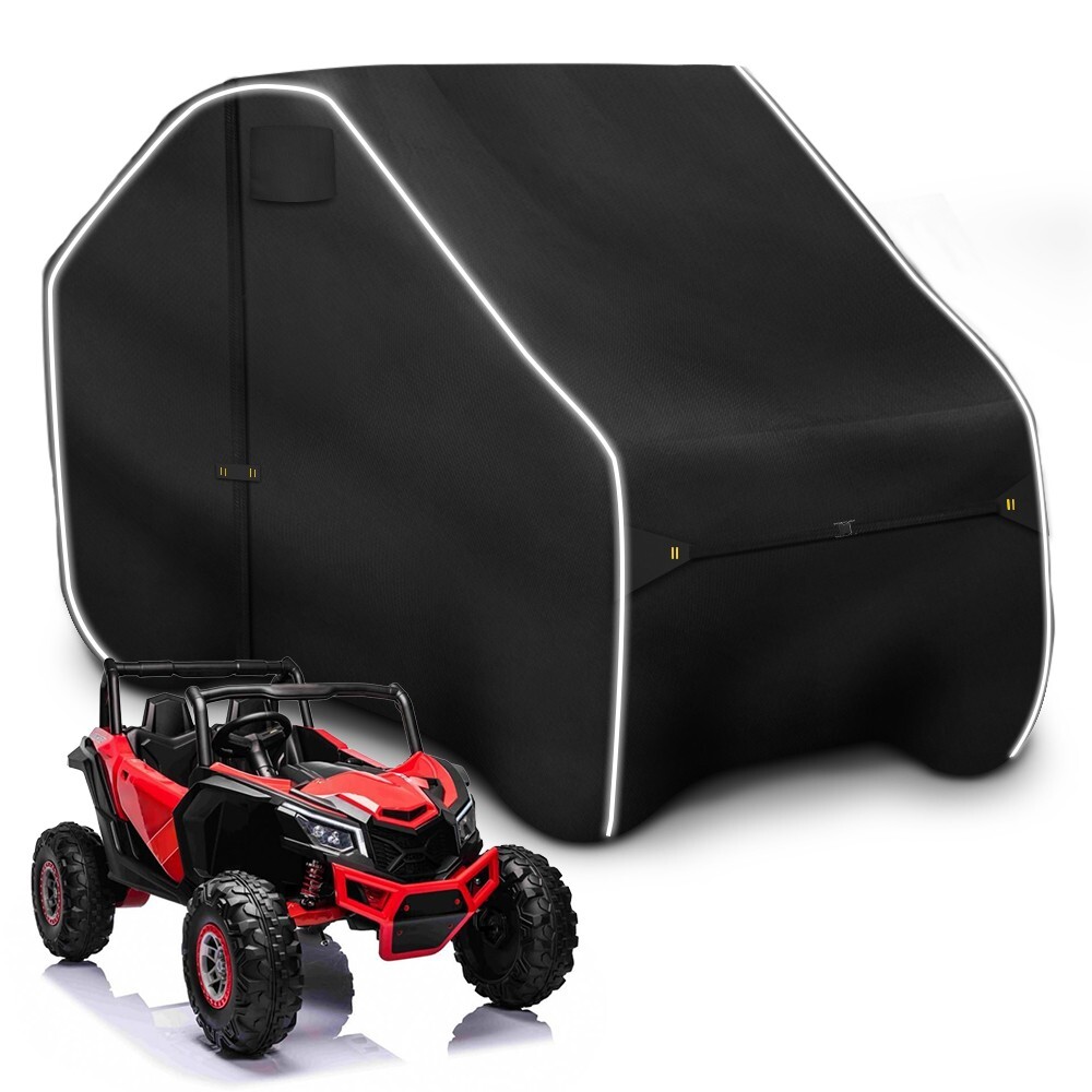 Zenicham Fade and Tear Resistant UTV Cover with Reflective Strips134Lx70Wx75H In Zenicham Fade and Tear Resistant UTV Cover with Reflective Strips134Lx70Wx75H In