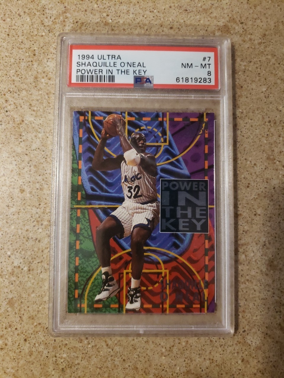 🏀1994-95 Fleer Ultra Power in the Key Shaquille O\'Neal PSA 8 NM-MT 🏀1994-95 Fleer Ultra Power in the Key Shaquille O\'Neal PSA 8 NM-MT