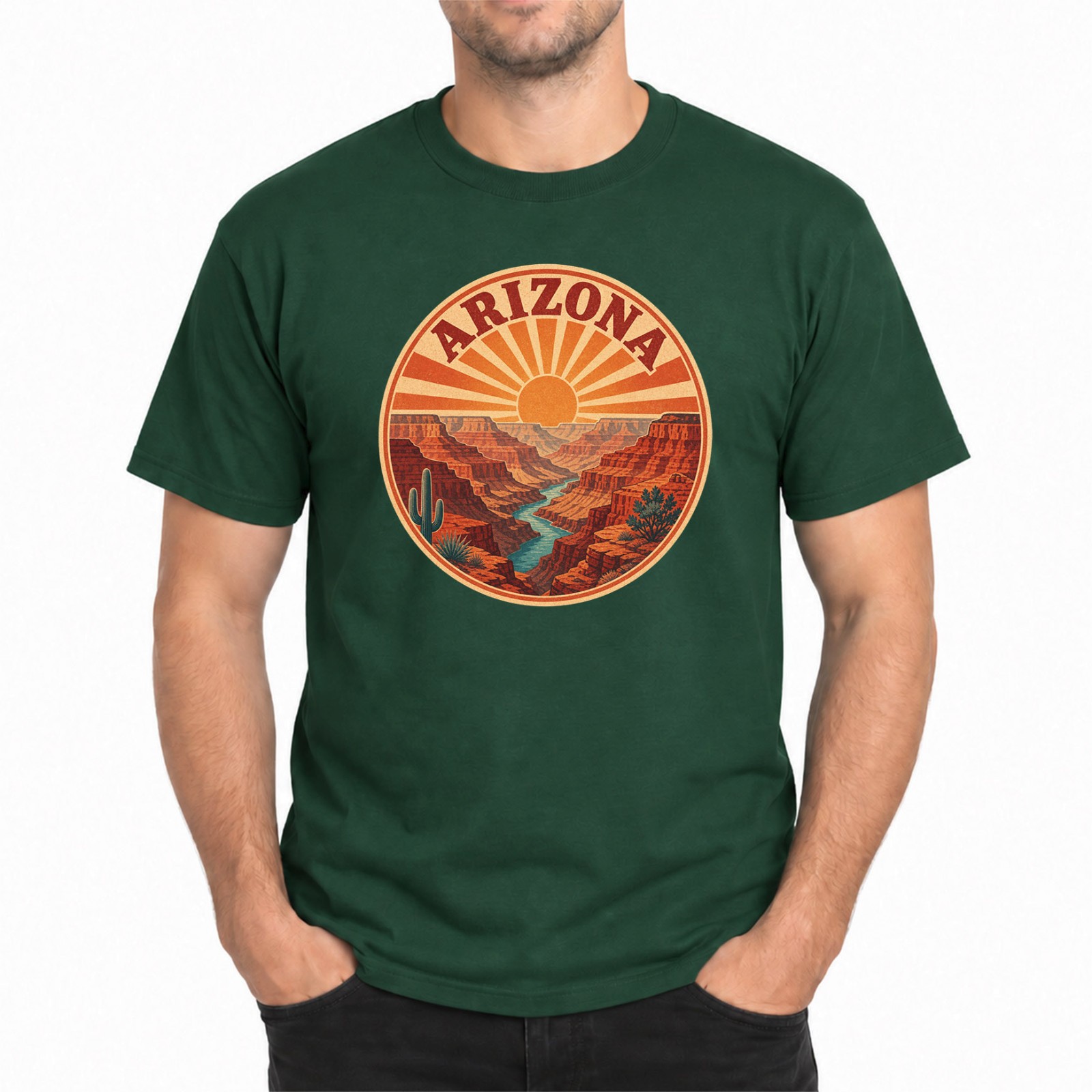 Vintage Arizona Grand Canyon Retro Sunburst Graphic T-Shirt Vintage Arizona Grand Canyon Retro Sunburst Graphic T-Shirt