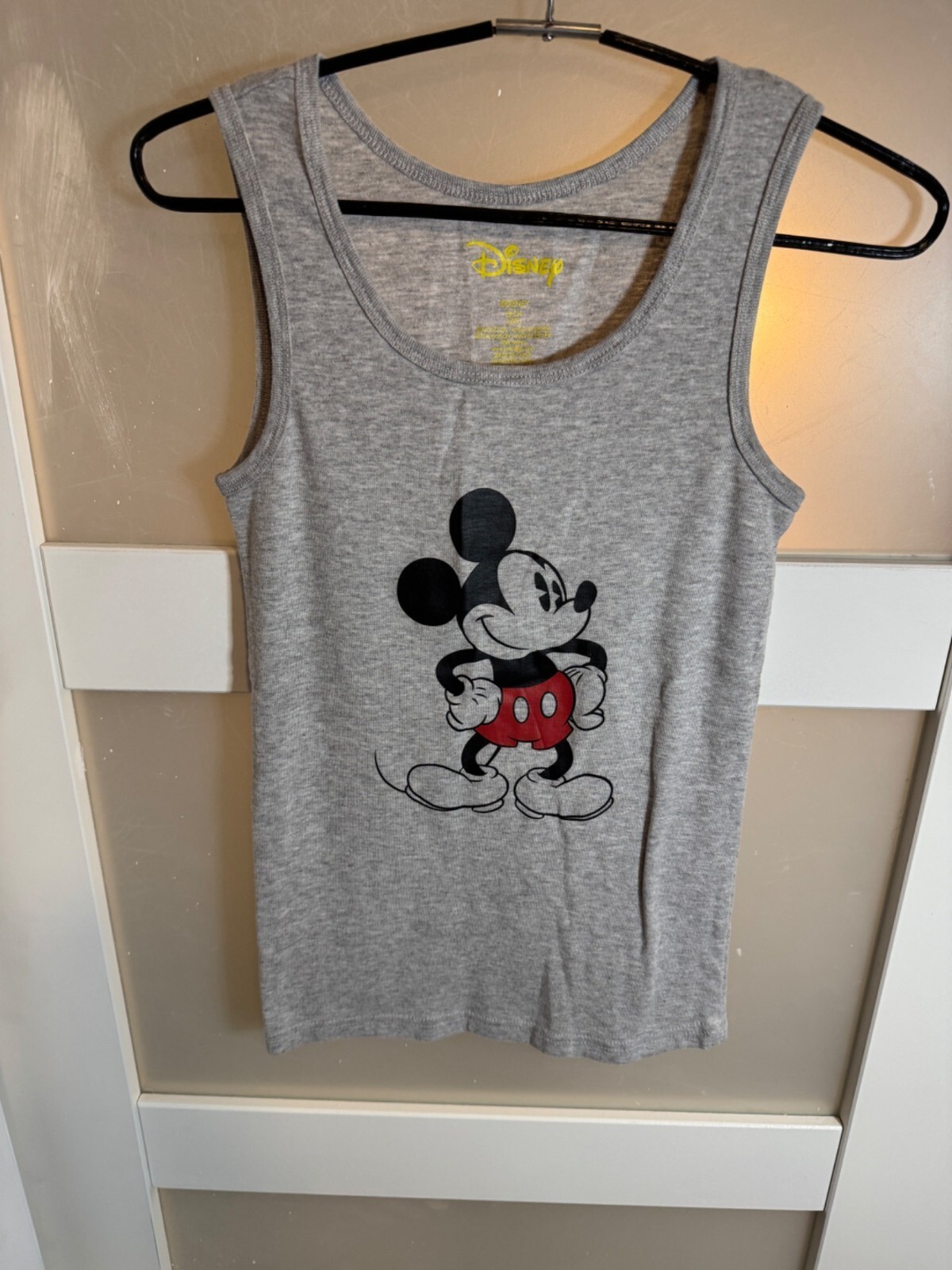 Vintage Disney Mickey Mouse Gray Sleeveless Tank Top M