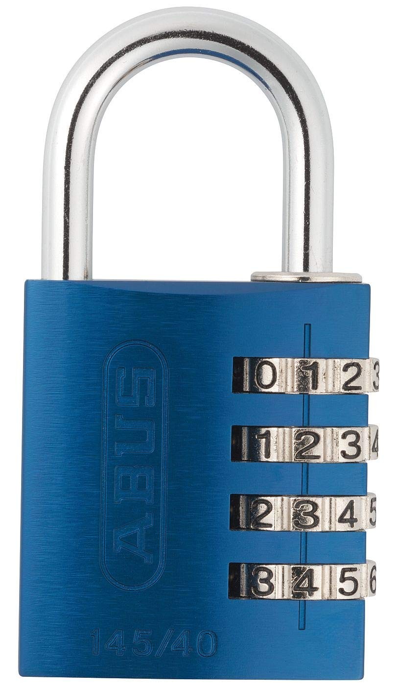 ABUS 145/40 Non-TSA Combination Padlock for Hard Cases, Luggage, 40 mm, Blue ABUS 145/40 Non-TSA Combination Padlock for Hard Cases, Luggage, 40 mm, Blue