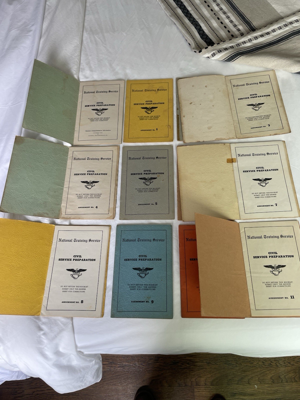 Rare 1954 Civil Service Preparation Course Complete Set 1-11 NTS Ephemera
