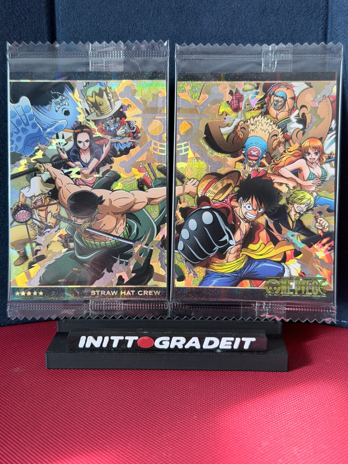 One Piece Itajaga Wafer Cards Straw Hats Luffy No 10 SEC 1 2 Japanese Sealed NM