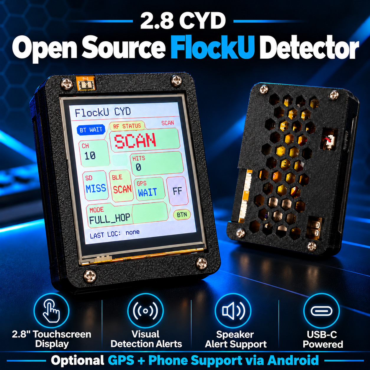  2.8-inch Flock-You Detector