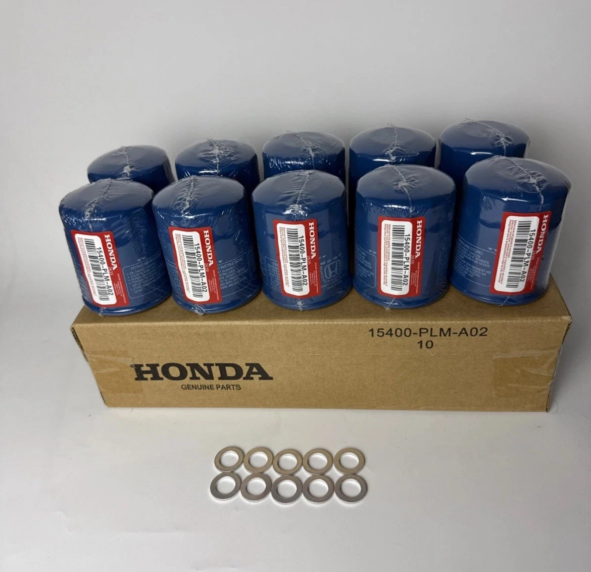 10 pack Honda Genuine Oil Filters 15400-PLM-A02 NEW SEALED