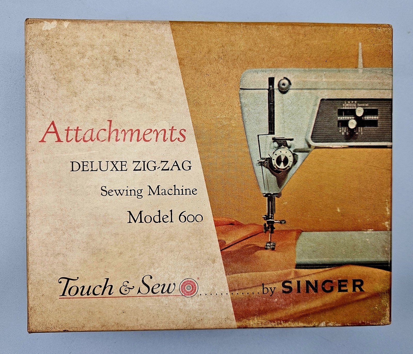 Vintage Touch & Sew BY Singer Attachments Deluxe ZIG-ZAG MDL. 600 Sewing Machine Vintage Touch & Sew BY Singer Attachments Deluxe ZIG-ZAG MDL. 600 Sewing Machine