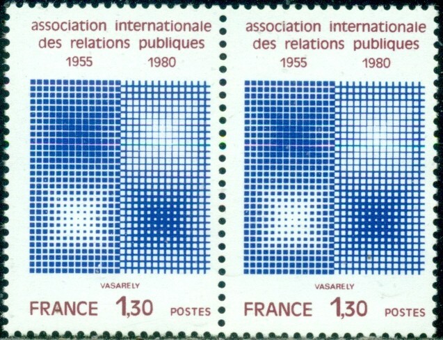 FRANCE SCOTT # 1709 PAIR, PUBLIC RELATIONS, MINT, OG, NH, GREAT PRICE FRANCE SCOTT # 1709 PAIR, PUBLIC RELATIONS, MINT, OG, NH, GREAT PRICE
