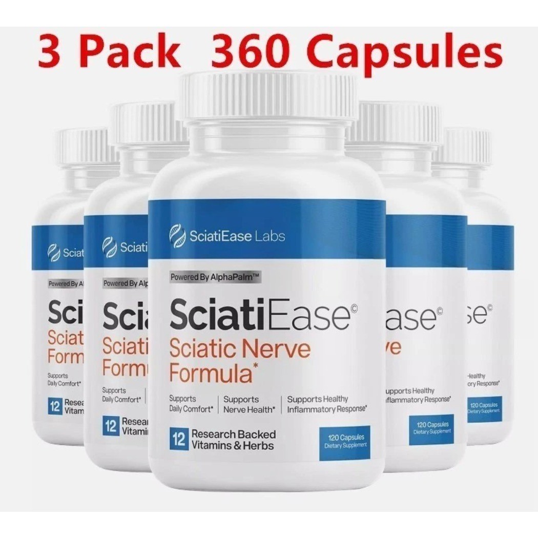 3 Pack SciatiEase Labs Sciati Ease Sciatic Nerve Formula 120 capsules - Exp：2028