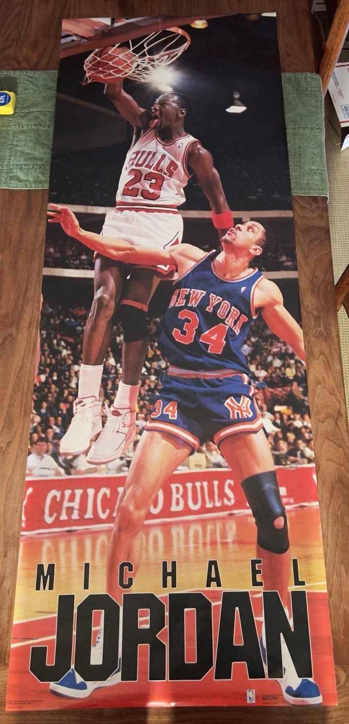 Vintage 1988 Michael Jordan Costacos Poster Slam 60x22 Deadstock Retail Variant