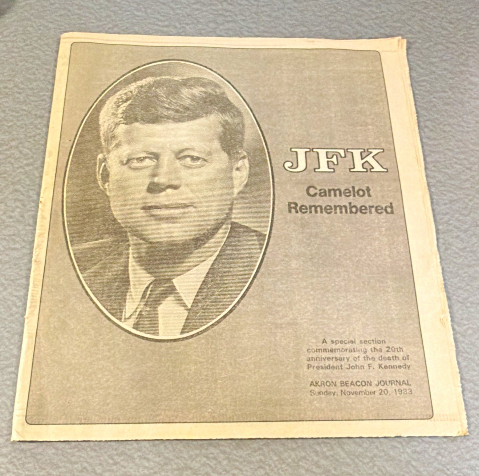 Vintage Nov 20, 1983 Akron Beacon Journal Special “JFK Camelot Remembered” Vintage Nov 20, 1983 Akron Beacon Journal Special “JFK Camelot Remembered”