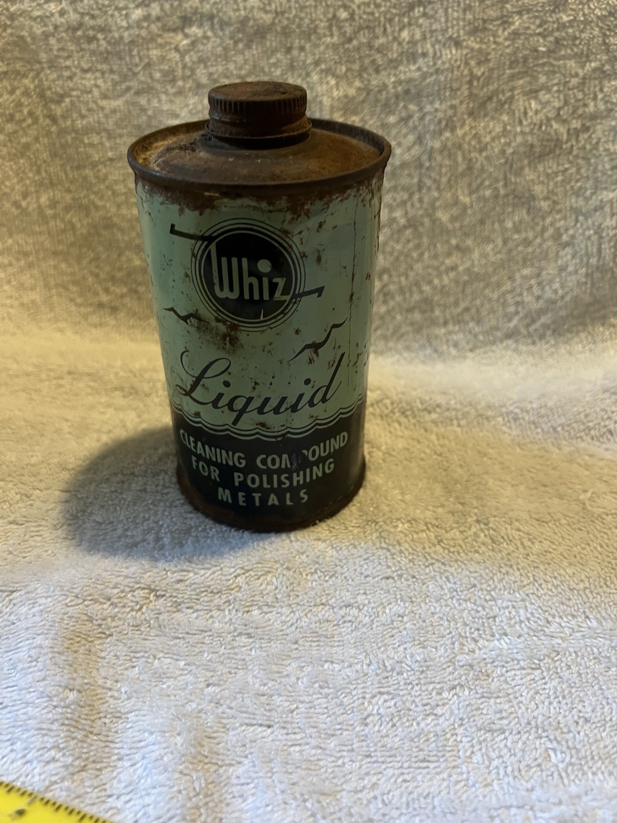 Vintage 1930s Whiz Liquid Cleaning COMPOUND Polish 16oz Can EMPTY PLEASE READ Vintage 1930s Whiz Liquid Cleaning COMPOUND Polish 16oz Can EMPTY PLEASE READ