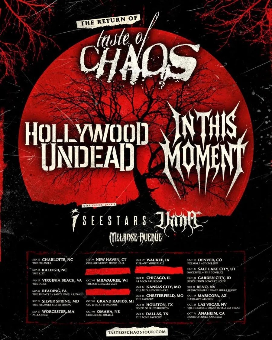 Taste of Chaos Tour 2026 Poster Taste of Chaos Tour 2026 Poster