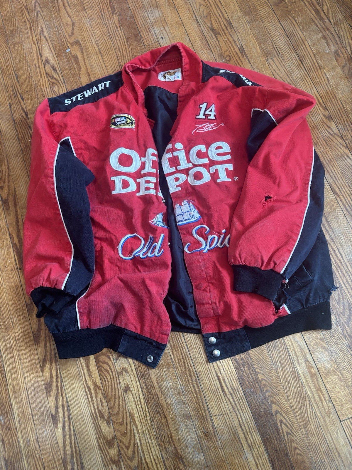 Vintage Tony Stewart NASCAR racing jacket -Office Depot and Old Spice 2 XL Vintage Tony Stewart NASCAR racing jacket -Office Depot and Old Spice 2 XL