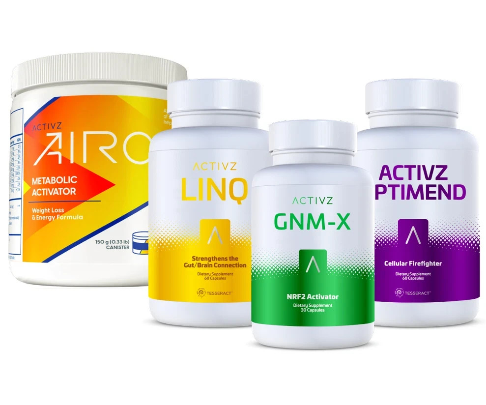 NEW ACTIVZ EPIGENETIC TRIFECTA 4 bottle set AIRO + 1 LINQ + 1 GNMX + 1 OPTIMEND NEW ACTIVZ EPIGENETIC TRIFECTA 4 bottle set AIRO + 1 LINQ + 1 GNMX + 1 OPTIMEND