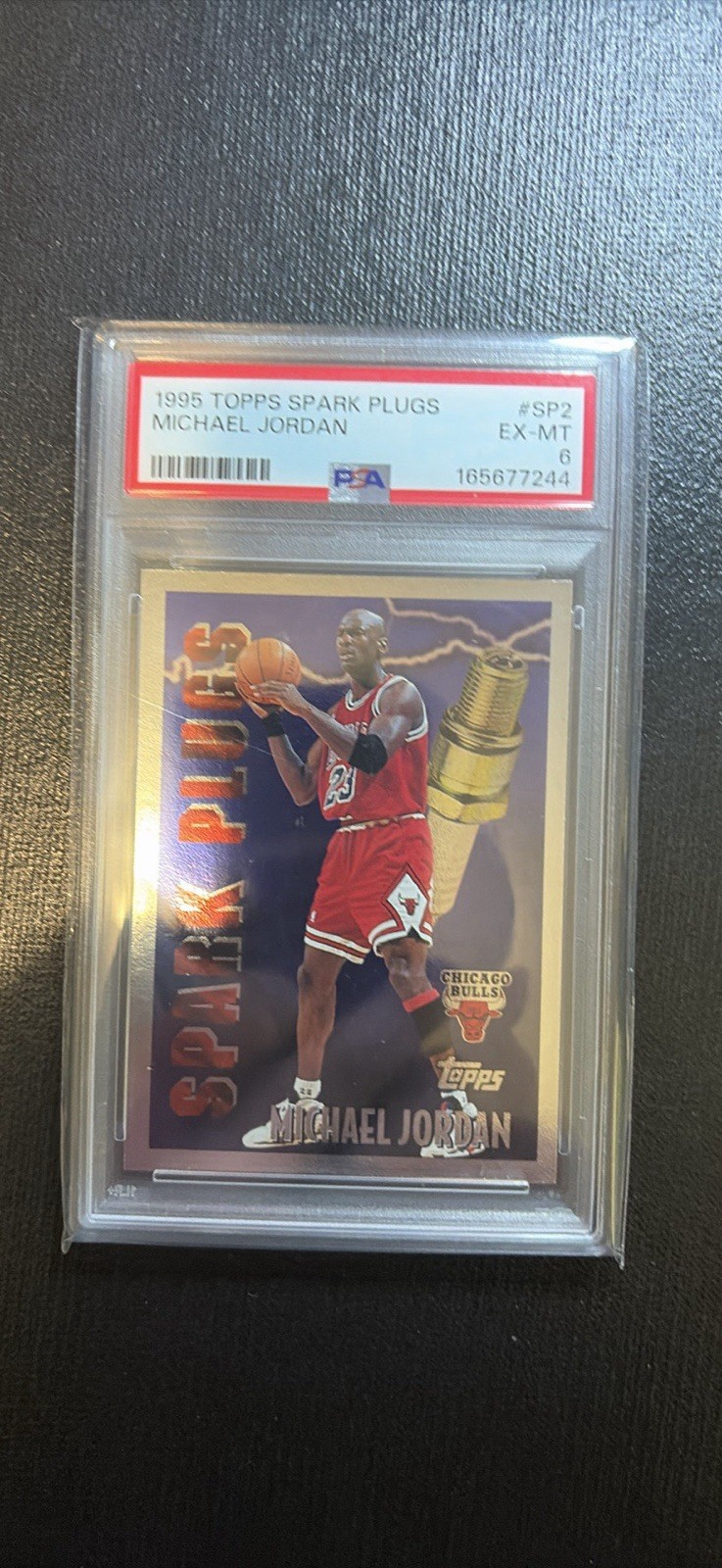 1995 Topps Spark Plugs Michael Jordan #SP2 PSA 6 EX-MT 1995 Topps Spark Plugs Michael Jordan #SP2 PSA 6 EX-MT