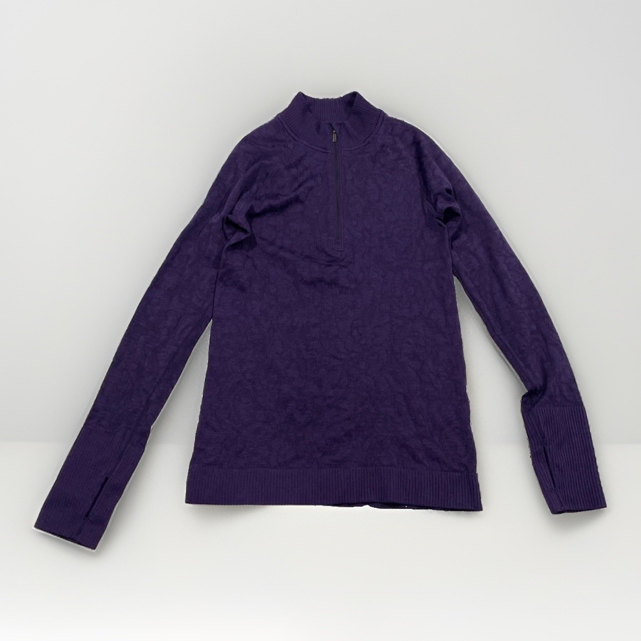 Lululemon Women\'s Rest Less 1/2 Zip Pullover LS Sweater Purple Size 2 Lululemon Women\'s Rest Less 1/2 Zip Pullover LS Sweater Purple Size 2