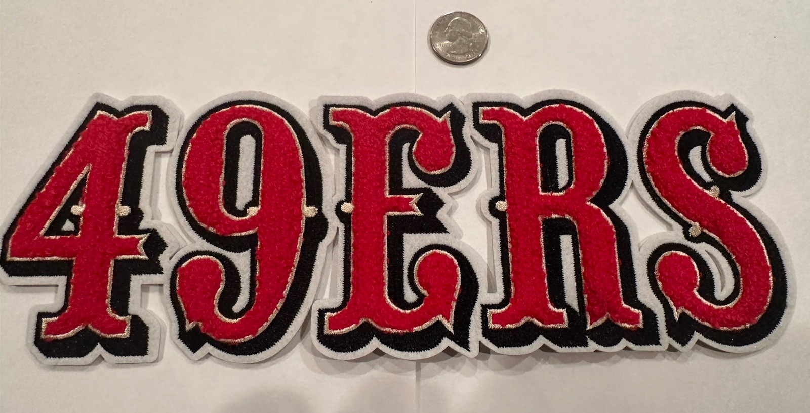 49ers Embroidered- Iron On VEST/ JACKET Patch 11”x 4” Awesome 49ers Embroidered- Iron On VEST/ JACKET Patch 11”x 4” Awesome