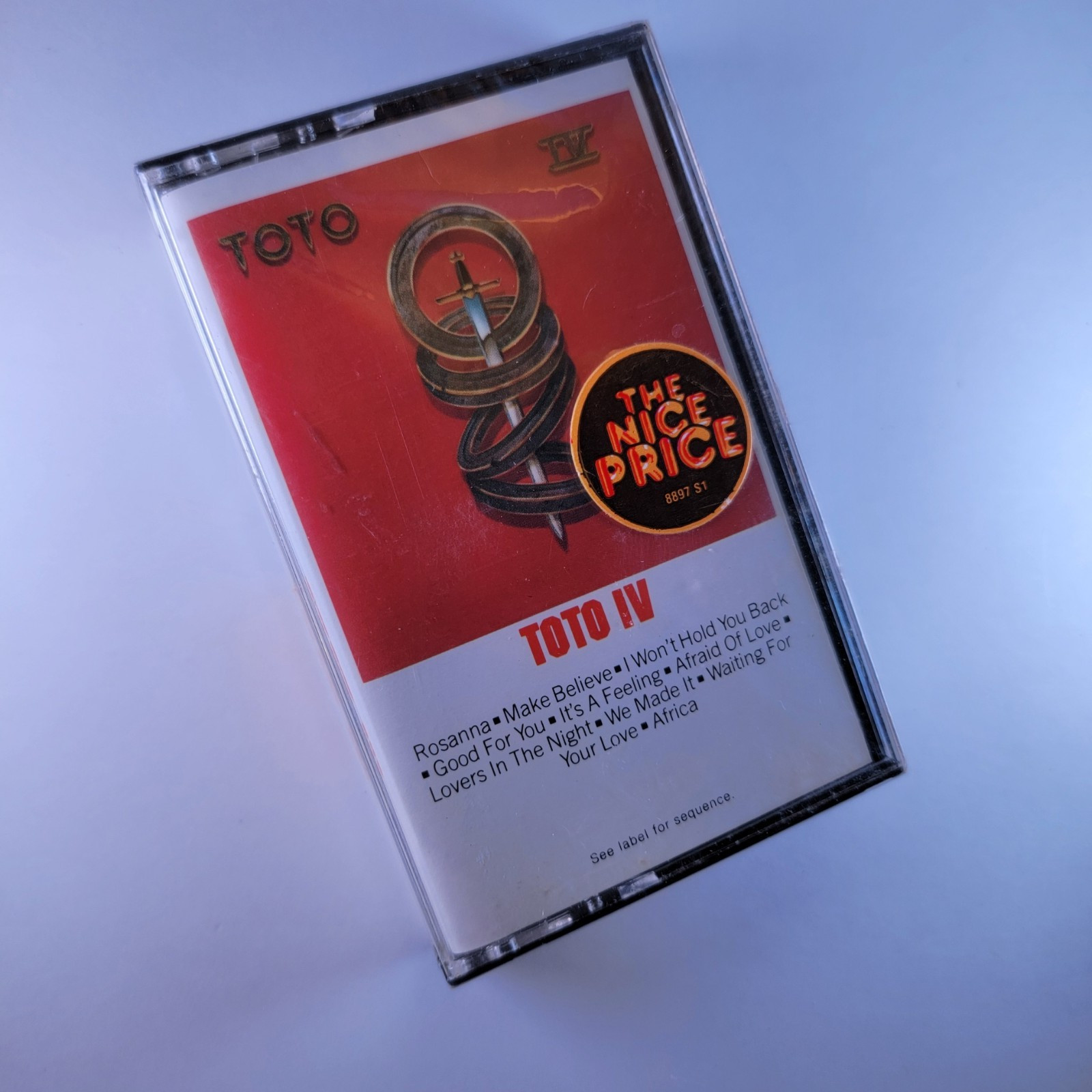 TOTO IV CASSETTE TAPE FACTORY SEALED VINTAGE NICE PRICE STICKER AFRICA ROSANNA
