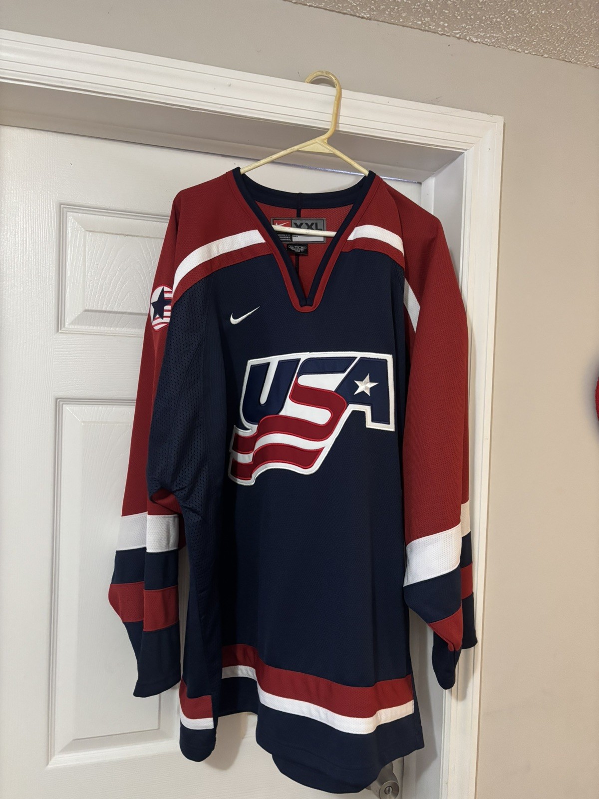 Vintage Nike Team USA Hockey Jersey Men XXL Blue Embroidered Olympics 2002 Vintage Nike Team USA Hockey Jersey Men XXL Blue Embroidered Olympics 2002