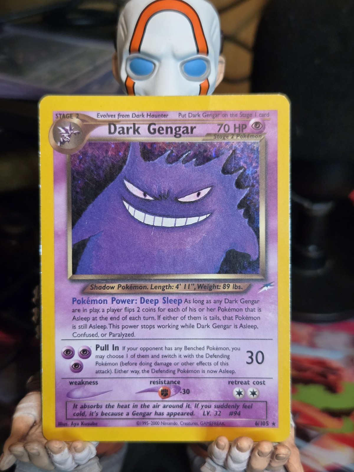 Dark Gengar 6/105 Neo Destiny Holo Swirl HP Dark Gengar 6/105 Neo Destiny Holo Swirl HP