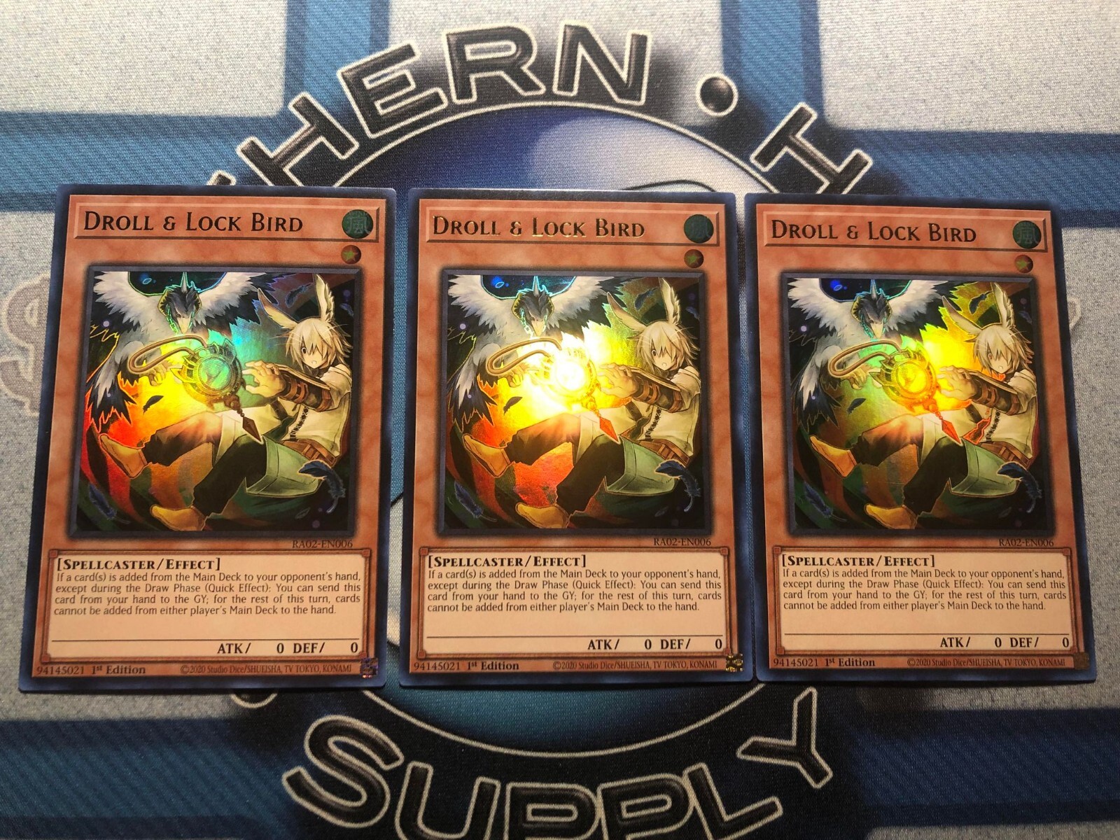*** 3X DROLL & LOCK BIRD 3X *** ALTERNATE ART SUPER RARE SET RA02-EN006 YUGIOH