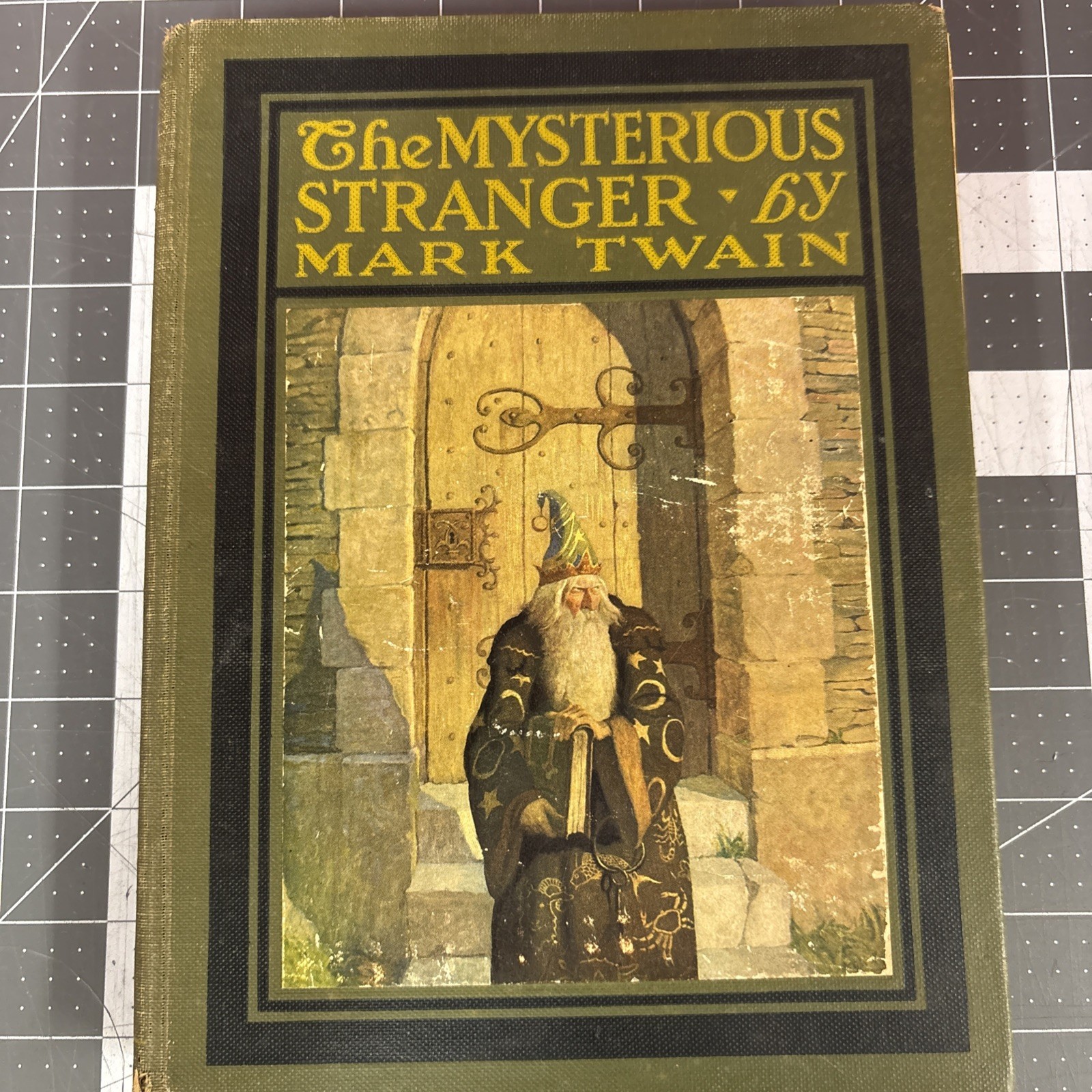 1916 The Mysterious Stranger by Mark Twain, HB Harper & Bros, NC WYETH ILLUS VG