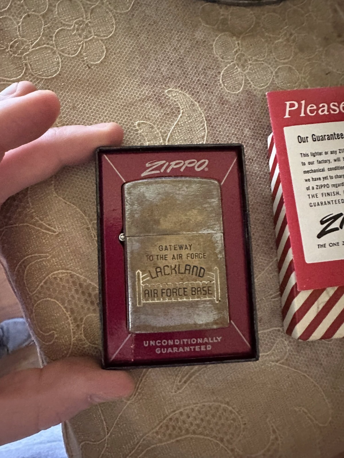 Vintage Zippo Lighter Lackland Air Force Base Gateway to the Air Force in Box Vintage Zippo Lighter Lackland Air Force Base Gateway to the Air Force in Box