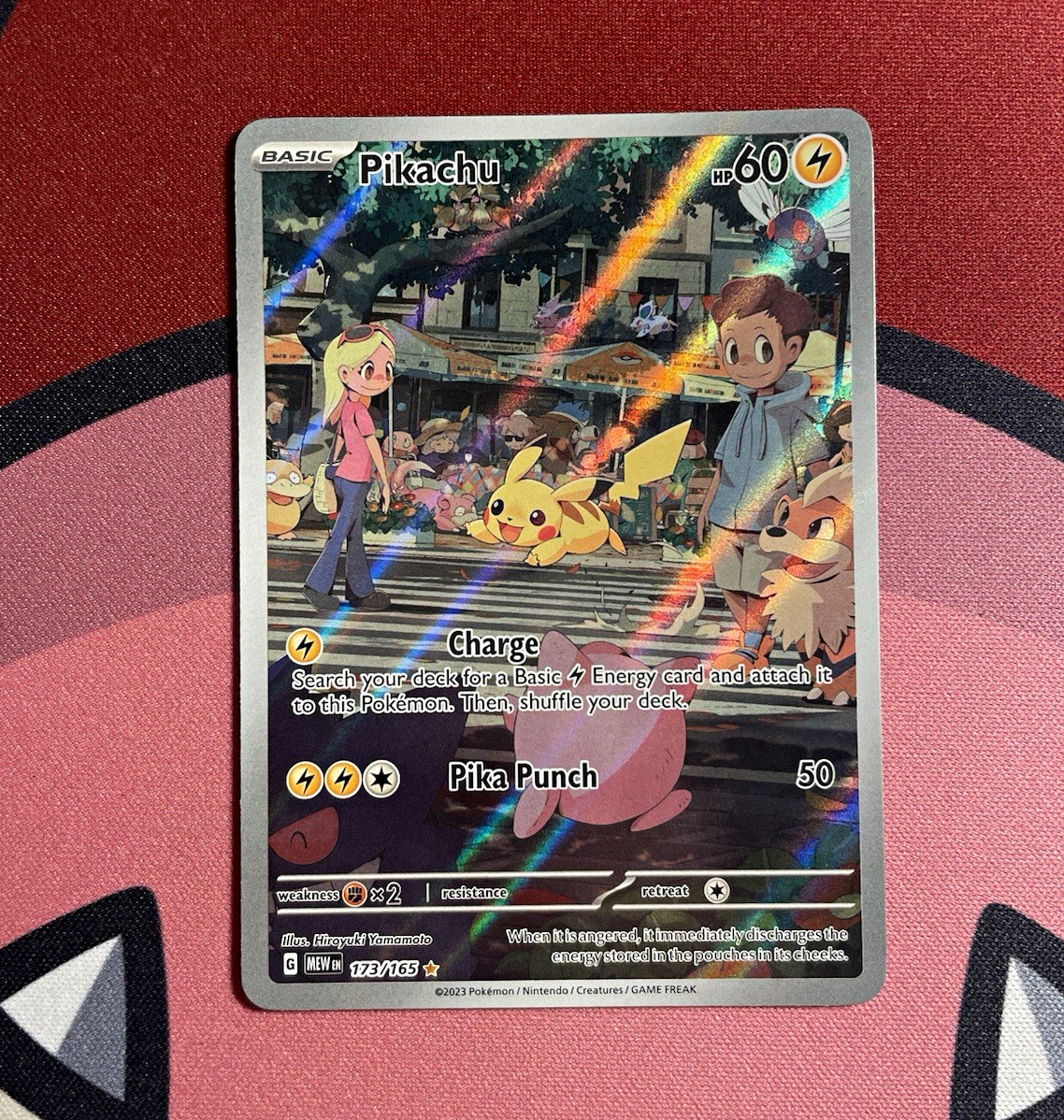 Pokemon TCG Pikachu 173/165 SV Scarlet & Violet 151 IR Holo Full Art ENG Pokemon TCG Pikachu 173/165 SV Scarlet & Violet 151 IR Holo Full Art ENG