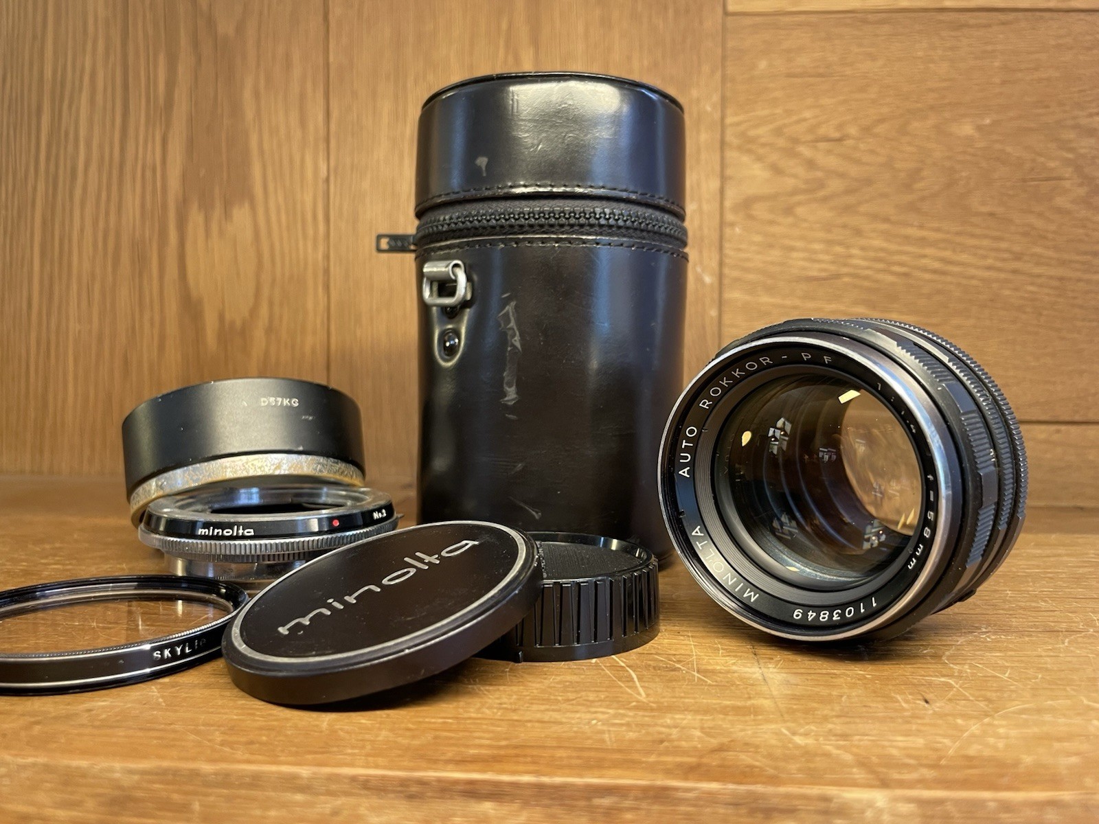 Opt Mint w/ Hood* Minolta Auto Rokkor 58mm F/1.4 Standard Lens SR Mount From JPN