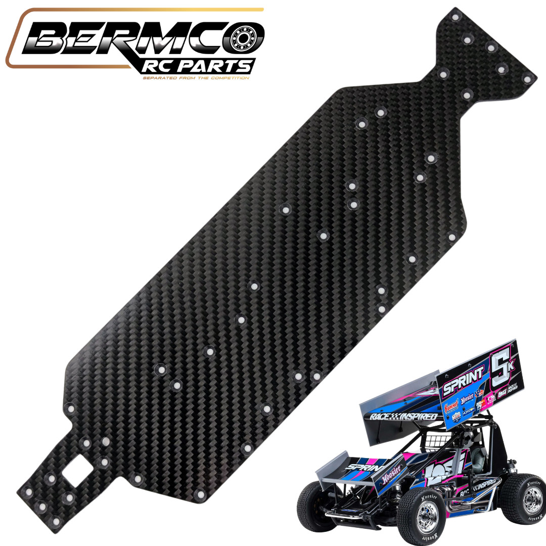 Bermco RC Parts Carbon Fiber Chassis Losi 22S Sprint Car Dirt Oval Racing Option Bermco RC Parts Carbon Fiber Chassis Losi 22S Sprint Car Dirt Oval Racing Option