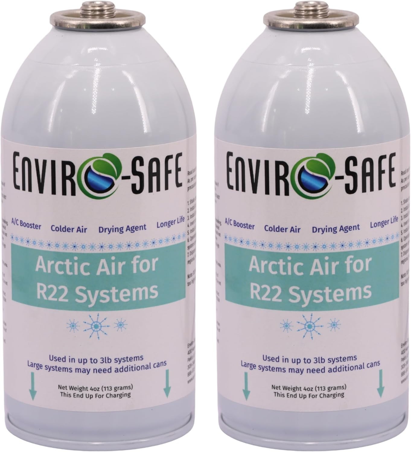 ENVIRO-SAFE Arctic Air for R22 Home Systems, Piercing Style Top, (2 Cans)