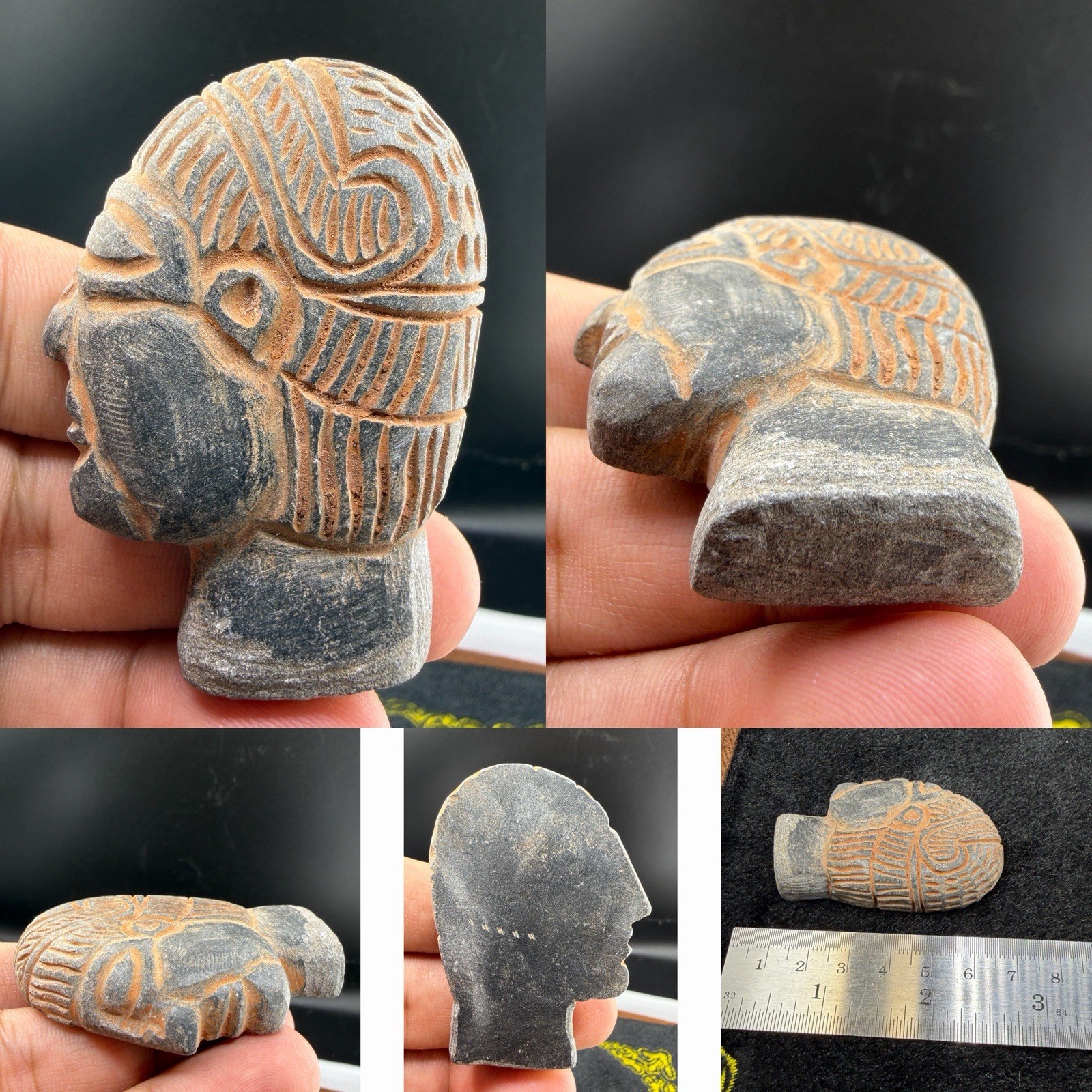 Ancient Carved Roman Stunning King Stone Head Rare Found Piece Ancient Carved Roman Stunning King Stone Head Rare Found Piece