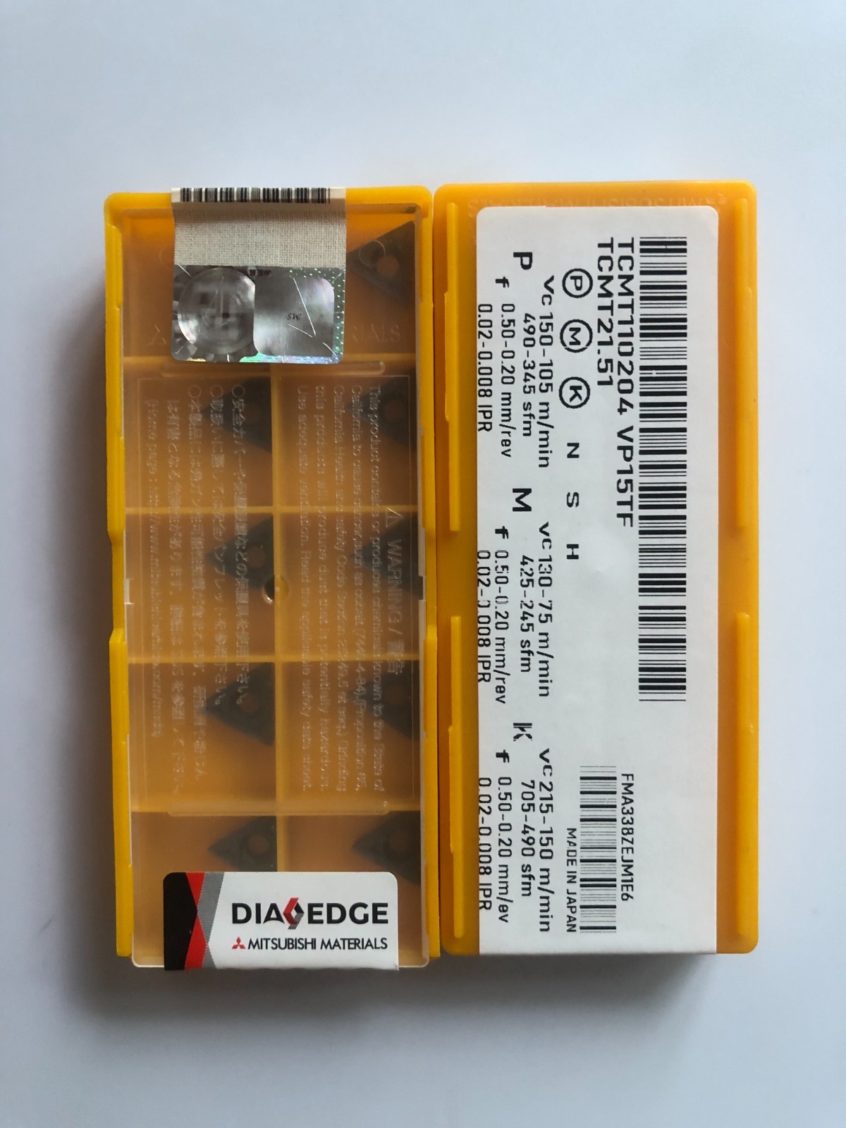 10 PCS Mitsubishi Diaedge TCMT 21.51 TCMT 110204 VP15TF Carbide Inserts 10 PCS Mitsubishi Diaedge TCMT 21.51 TCMT 110204 VP15TF Carbide Inserts