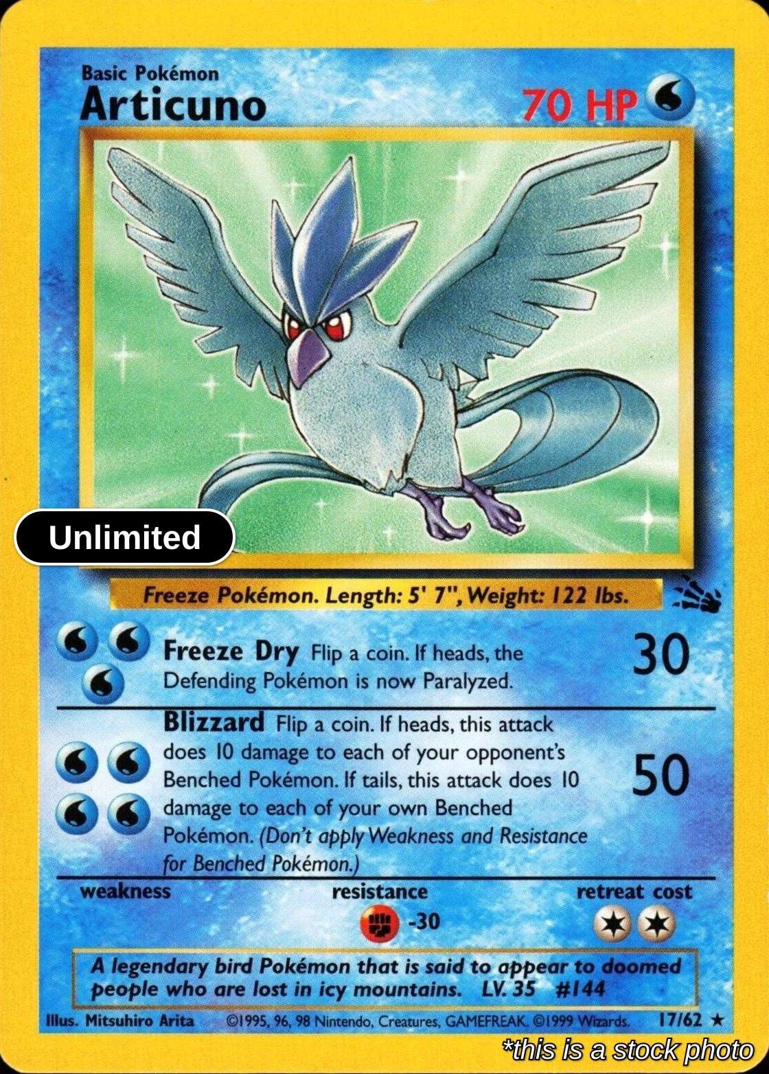 Articuno (17) Unlimited 17/62 FO Pokemon DM