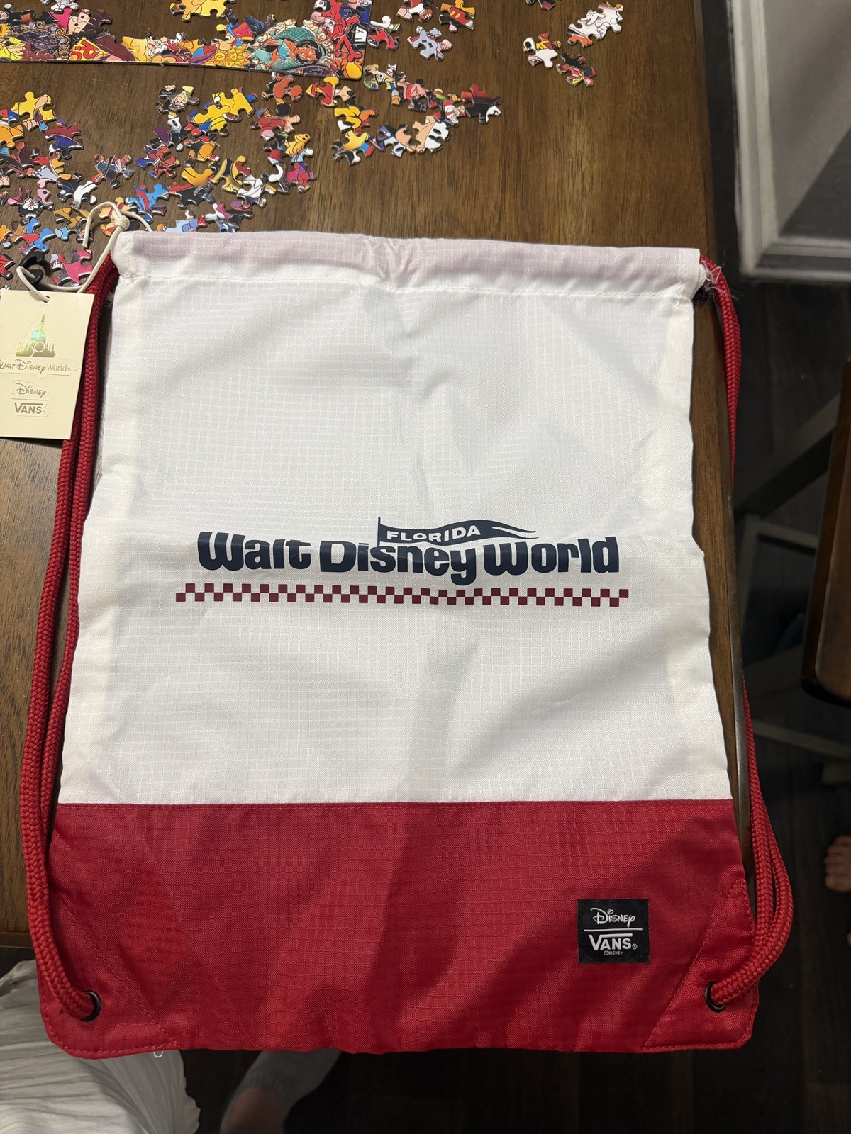 🔥🎒 Disney x VANS WDW 50th Anniversary Drawstring Backpack Bag Classic Logo 🔥🎒 Disney x VANS WDW 50th Anniversary Drawstring Backpack Bag Classic Logo