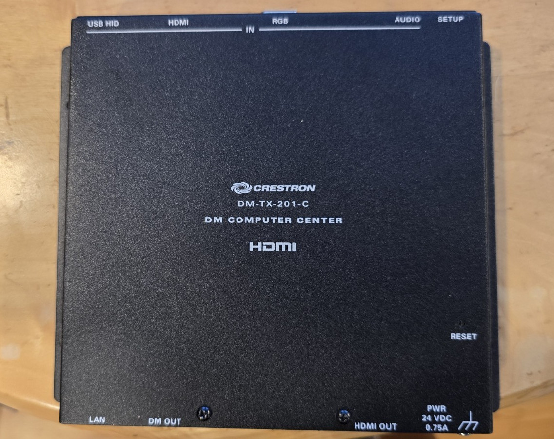 Crestron DM-TX-201-C DM Transmitter HDMI 2x Input RJ-45 Output Black Crestron DM-TX-201-C DM Transmitter HDMI 2x Input RJ-45 Output Black