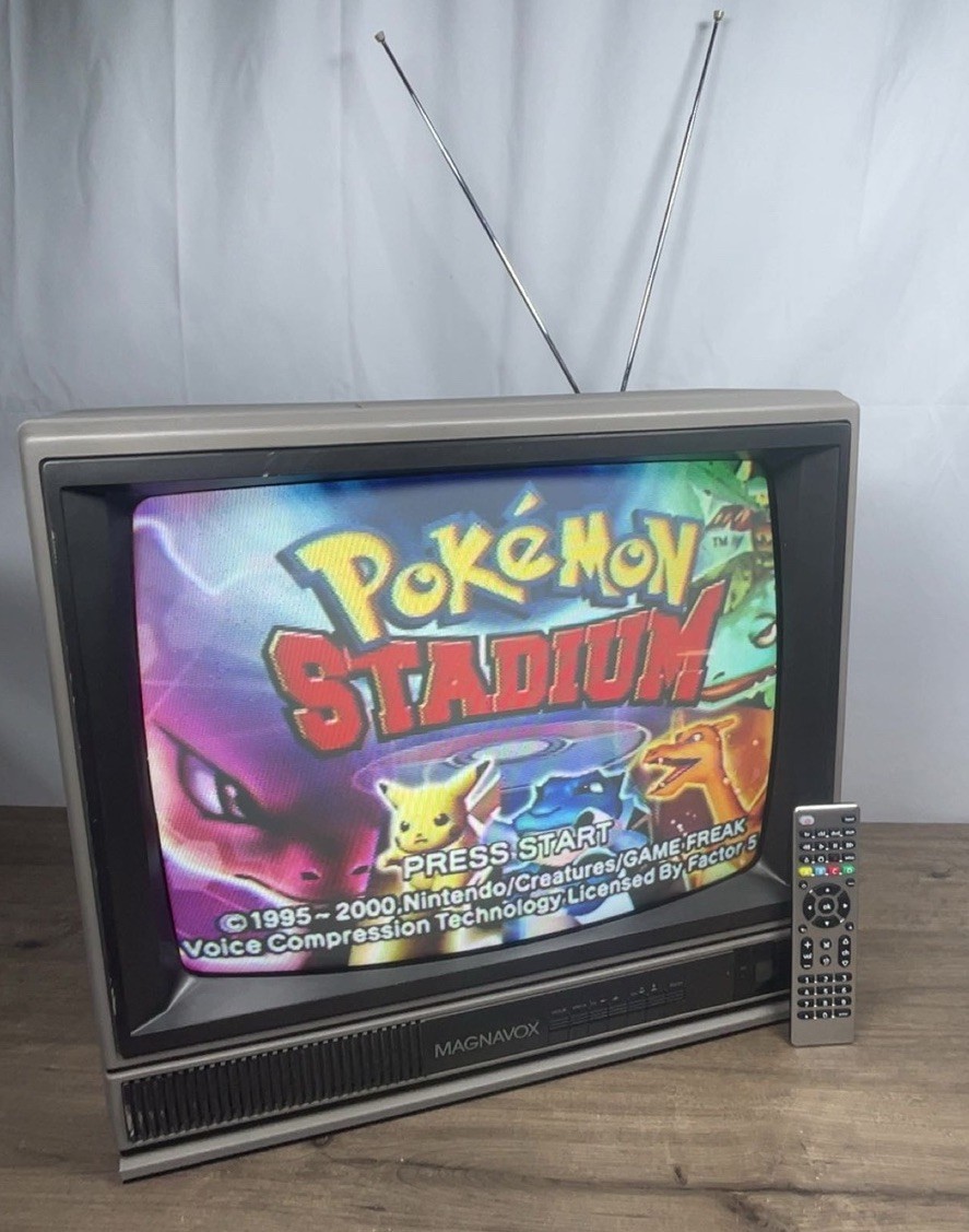 🔥Vtg 1993 Rare Magnavox 19” Grey Retro Gaming🎮 CRT TV📺 W/remote Fully Tested