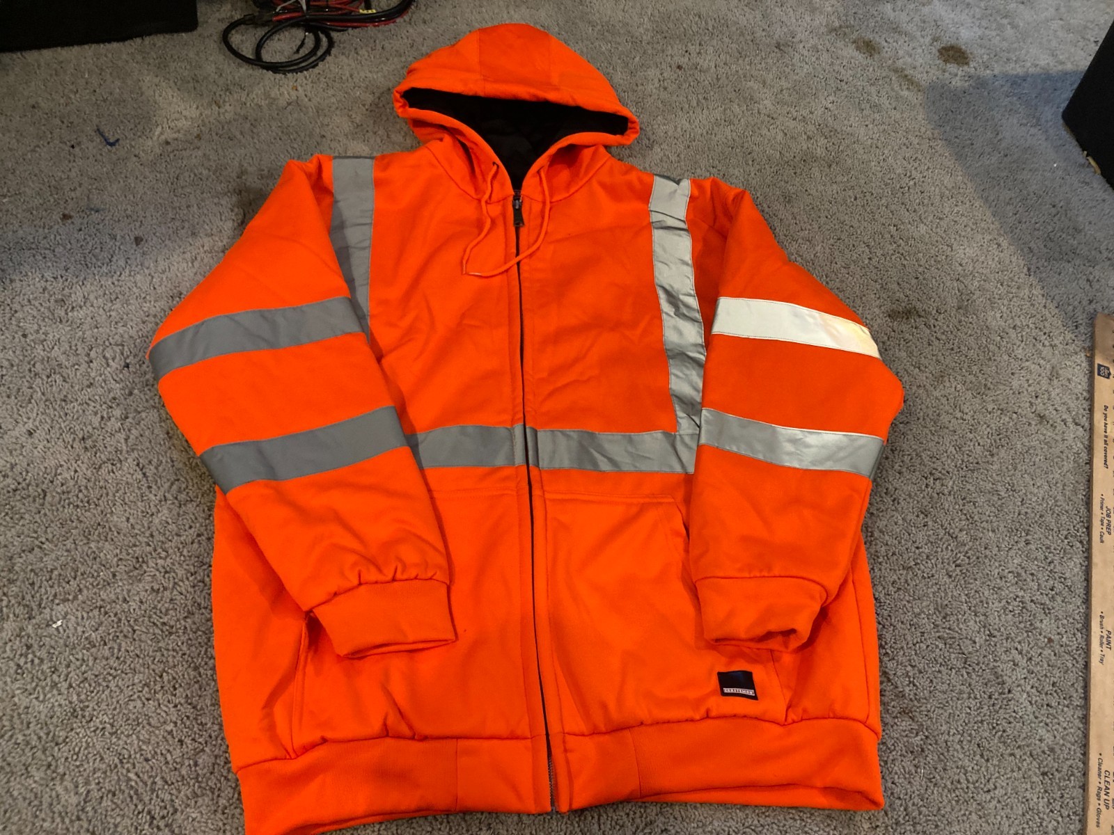 Craftsman Mens Hi-Vis Orange Reflective Safety Work Hoodie Sweatshirt XL NEW Craftsman Mens Hi-Vis Orange Reflective Safety Work Hoodie Sweatshirt XL NEW