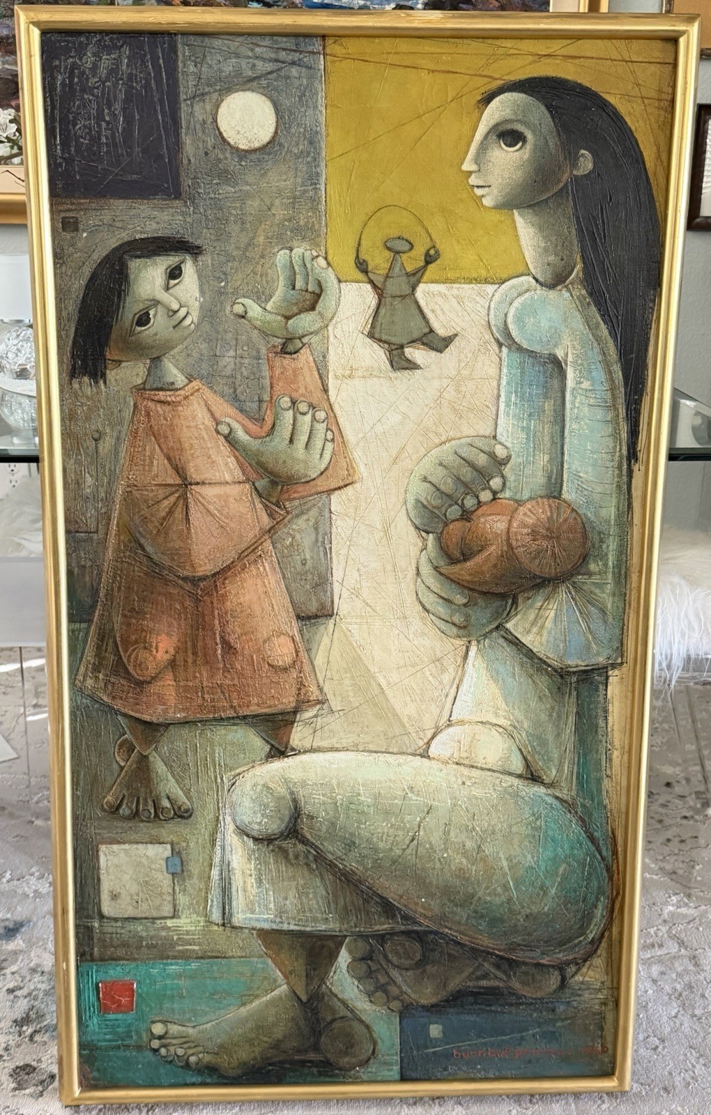Helen Burnouf Proteau (1913–2013) Mid-Century Figurative Expressionist Painting