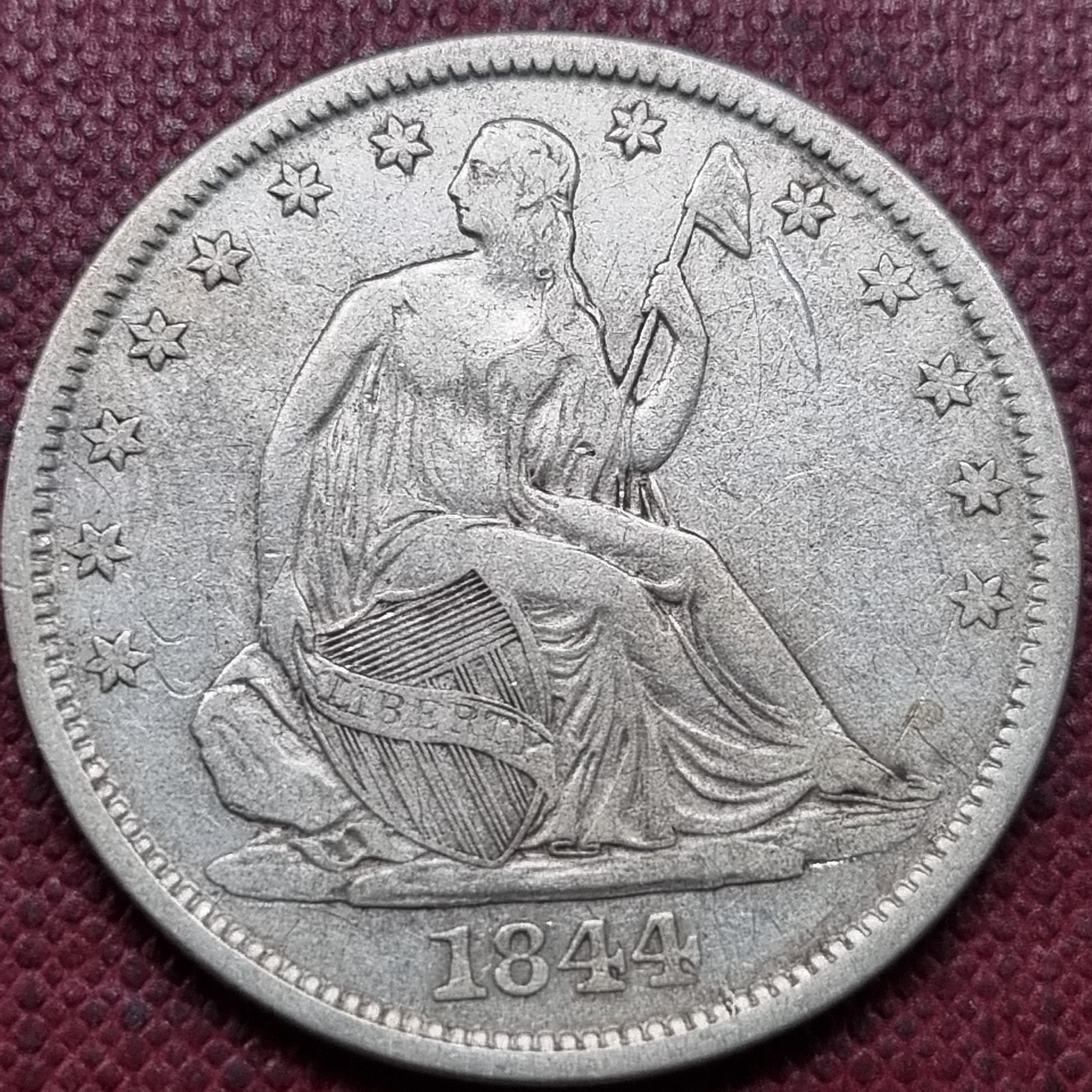 1844 O Seated Liberty Half Dollar 50c Better Grade XF Nice looking Coin #103132